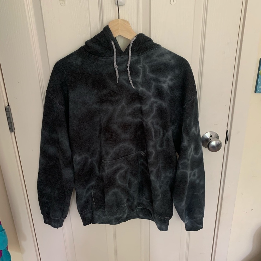 Black and Grey Tie Dye Sweatshirt